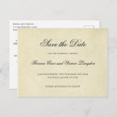 Elegant Non Photo Wedding Save the Date Aankondigingskaart (Voorkant / Achterkant)