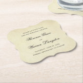 Elegant Non Photo Wedding Save the Date Kartonnen Onderzetters (Gekanteld)