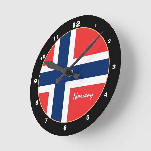 Elegant Noors Vlag & Noorwegen: Thuis/ontwerp Ronde Klok (Hoek)