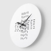 Elegant Nordic Dash Cross Black White Modern Grote Klok (Hoek)