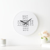 Elegant Nordic Dash Cross Black White Modern Grote Klok (Huis)