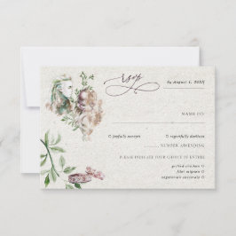 Elegant Norse Viking Wedding RSVP Kaartje