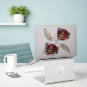 Elegant Northern Flicker Yultide Greetings Sticker (Laptop op bureau)