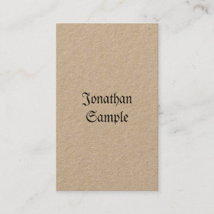 Elegant Nostalgic Retro Real Kraft Luxury Visitekaartje