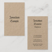 Elegant Nostalgic Retro Real Kraft Luxury Visitekaartje (Voorkant / Achterkant)