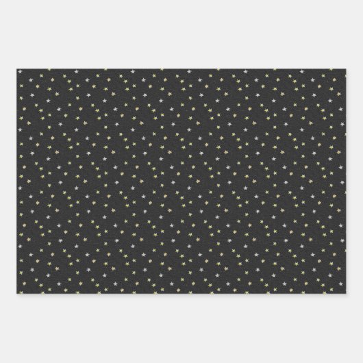 Elegant nostalgisch handbeschilderd sterren op zwa inpakpapier vel (Voorkant 2)