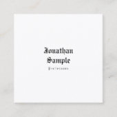 Elegant nostalgisch klassiek design met look vierkante visitekaartje (Voorkant)