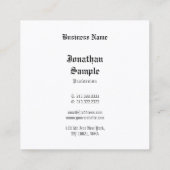 Elegant nostalgisch klassiek design met look vierkante visitekaartje (Achterkant)