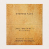 Elegant nostalgisch oud papier look distressed tex visitekaartje (Binnenkant ongevouwen)