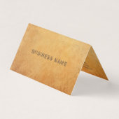 Elegant nostalgisch oud papier look distressed tex visitekaartje (Voorkant)