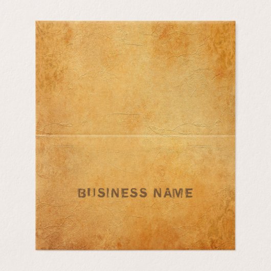 Elegant nostalgisch oud papier look distressed tex visitekaartje (Buitenkant ongevouwen)