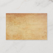 Elegant Nostalgisch oud papier look premium dik Visitekaartje (Achterkant)