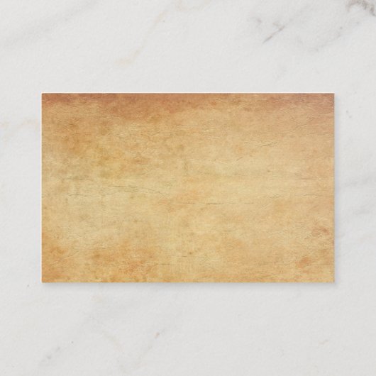 Elegant Nostalgisch oud papier look premium dik Visitekaartje (Achterkant)