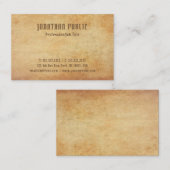 Elegant Nostalgisch oud papier look premium dik Visitekaartje (Voorkant / Achterkant)