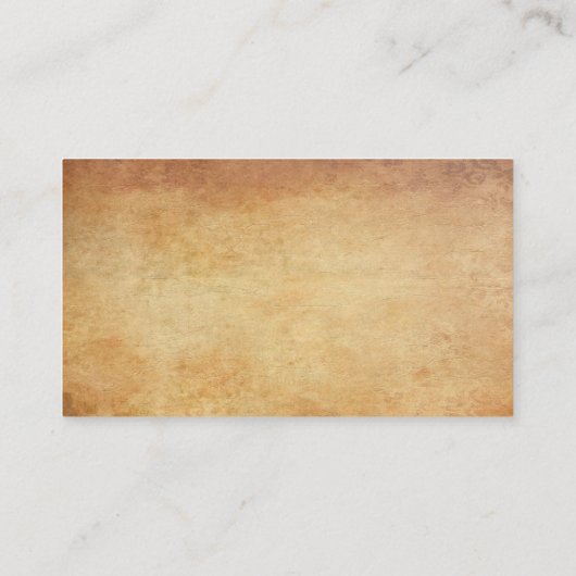 Elegant Nostalgisch oud papier look premium dik Visitekaartje (Achterkant)