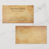 Elegant Nostalgisch oud papier look Professional L Visitekaartje (Voorkant / Achterkant)