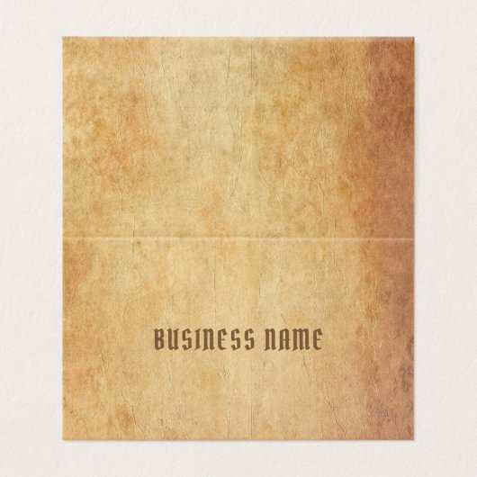 Elegant Nostalgisch oud papier look Professional L Visitekaartje (Buitenkant ongevouwen)