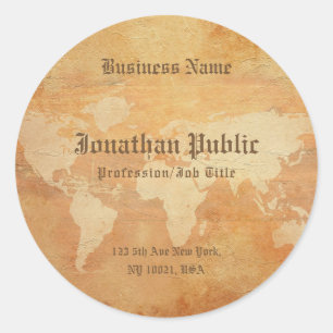 Elegant nostalgisch oud papier look professioneel ronde sticker