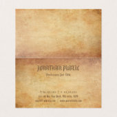 Elegant nostalgisch oud papier look professioneel  visitekaartje (Binnenkant ongevouwen)