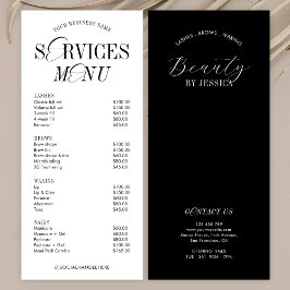 Elegant Nostalgisch Script Logo Salon Services Men Reclamekaart