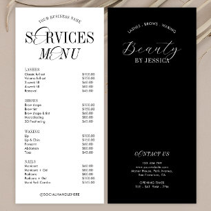 Elegant Nostalgisch Script Logo Salon Services Men Reclamekaart