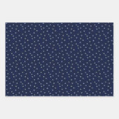 Elegant Nostalgische sterren op zwart, blauw en Pa Inpakpapier Vel (Voorkant 3)