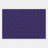 Elegant Nostalgische sterren op zwart, blauw en Pa Inpakpapier Vel (Voorkant 2)