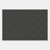 Elegant Nostalgische sterren op zwart, blauw en Pa Inpakpapier Vel (Voorkant)