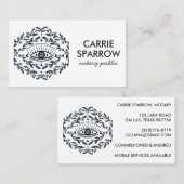 Elegant notaris public mystical Eye Roos wijnwijn Visitekaartje (Voorkant / Achterkant)