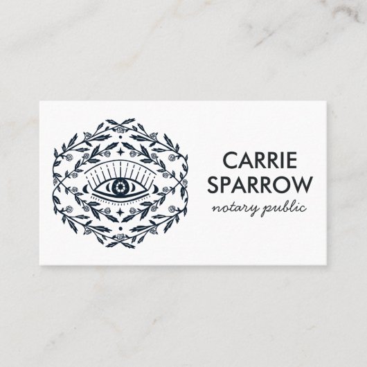 Elegant notaris public mystical Eye Roos wijnwijn Visitekaartje (Voorkant)