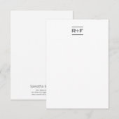 Elegant Note-kaarten Notitiekaartje (Voorkant / Achterkant)