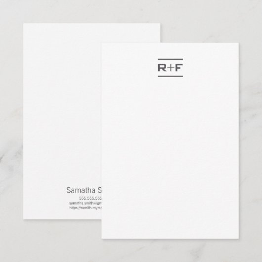 Elegant Note-kaarten Notitiekaartje (Voorkant / Achterkant)