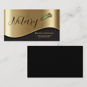 Elegant noteerbare verdampte pen zwart & goud visitekaartje