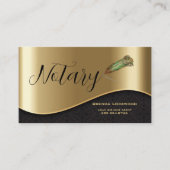 Elegant noteerbare verdampte pen zwart & goud visitekaartje (Voorkant)