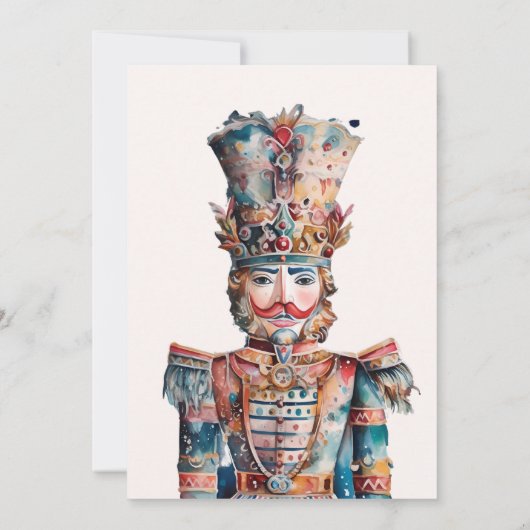 Elegant Notenkraker Kerstfeest Kaart (Achterkant)