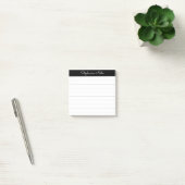 Elegant Notes Script Black Grey Lined Personalized (Kantoor)