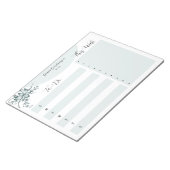 Elegant Notitieblok Aangepaste Floral om lijsten t (Schuin)