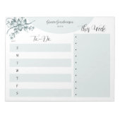 Elegant Notitieblok Aangepaste Floral om lijsten t (Voorkant)