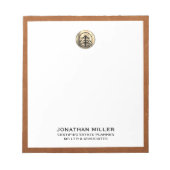 Elegant Notitieblok met gouden Logo (Voorkant)