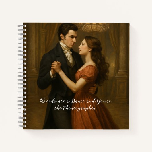 Elegant Notitieboek met dansend paar (Voorkant)