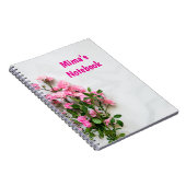 Elegant notitieboek met roze gepersonaliseerde voo (Rechterzijde)