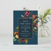 Elegant Nouveau Garden Flowers Wedding Save The Date (Staand voorkant)