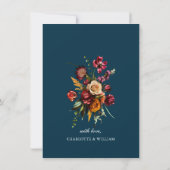 Elegant Nouveau Garden Flowers Wedding Save The Date (Achterkant)