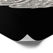Elegant nouveau Silver Black ziet er modern uit Poster (Hoek)