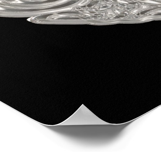 Elegant nouveau Silver Black ziet er modern uit Poster (Hoek)