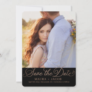 Elegant Nuptial Save the Date Card Bedankkaart