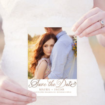 Elegant Nuptial Save the Date Kaart