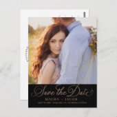 Elegant Nuptial sparen het Briefkaart van de Datum (Voorkant / Achterkant)