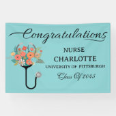Elegant Nurse Graduation Party Spandoek (Horizontaal)
