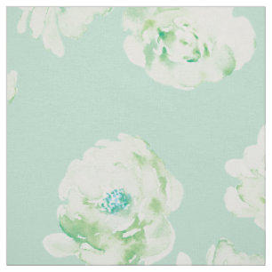 Elegant Nursery green Waterverf Floral Pattern Stof